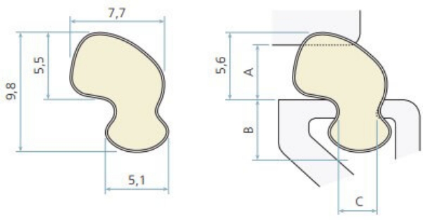 Tesnilo za PVC okna in vrata QL-7307