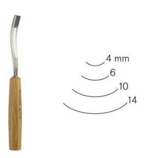 Rezbarsko dleto 7L od 4 do 14 mm