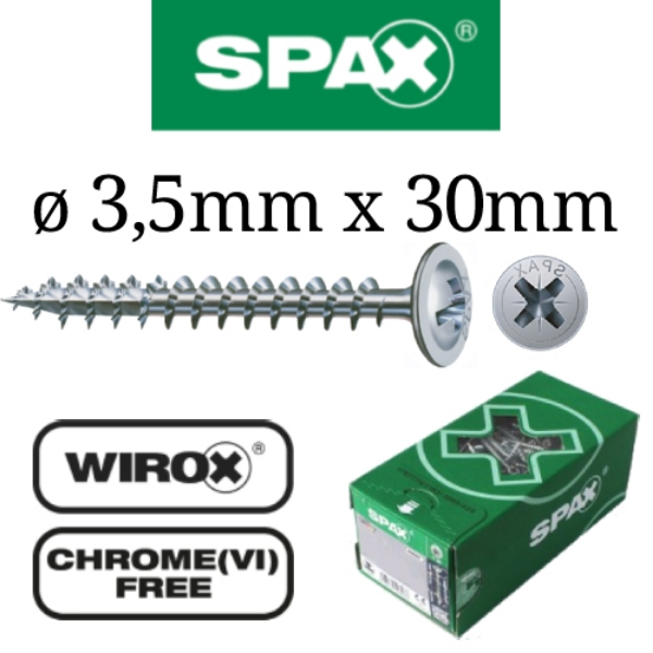 Vijaki Spax za hrbtišče 3,5x30 mm