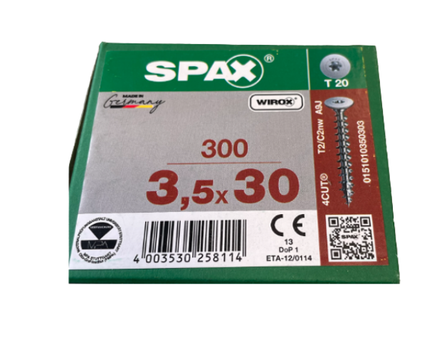Vijaki Spax za hrbtišče (TORX) Ø3,5 x 30 mm